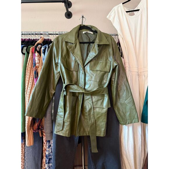 NWOT 12th Tribe Faux Leather Jacket Sz Small - Picture 2 of 2